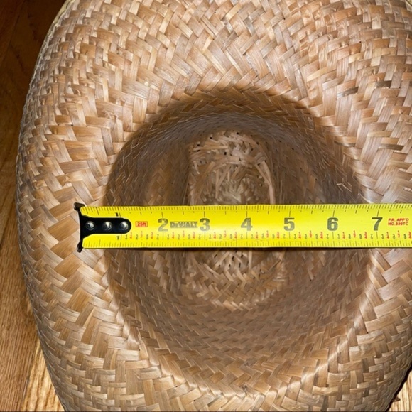 Natural straw western hat - Picture 6 of 8